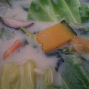 白菜とベーコンのシチュー風、ミルク煮スープ